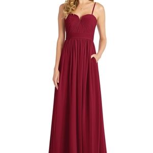 Azazie Lara Burgundy Bridesmaid Dress A2